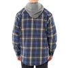 SHERPA-LINED HOODED FLANNEL SHIRT-JACKET