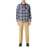 LONG SLEEVE 2-POCKET PLAID FLANNEL SHIRT WITH PEN-SLOT