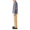 LONG SLEEVE 2-POCKET PLAID FLANNEL SHIRT WITH PEN-SLOT