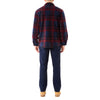 SHERPA-LINED PLAID FLEECE SHIRT JACKET