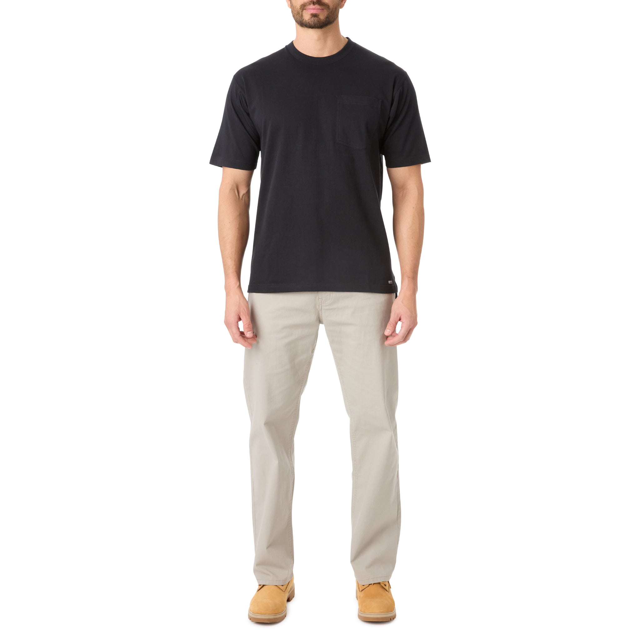 SHORT SLEEVE EXTENDED-TAIL POCKET GUSSET TEE