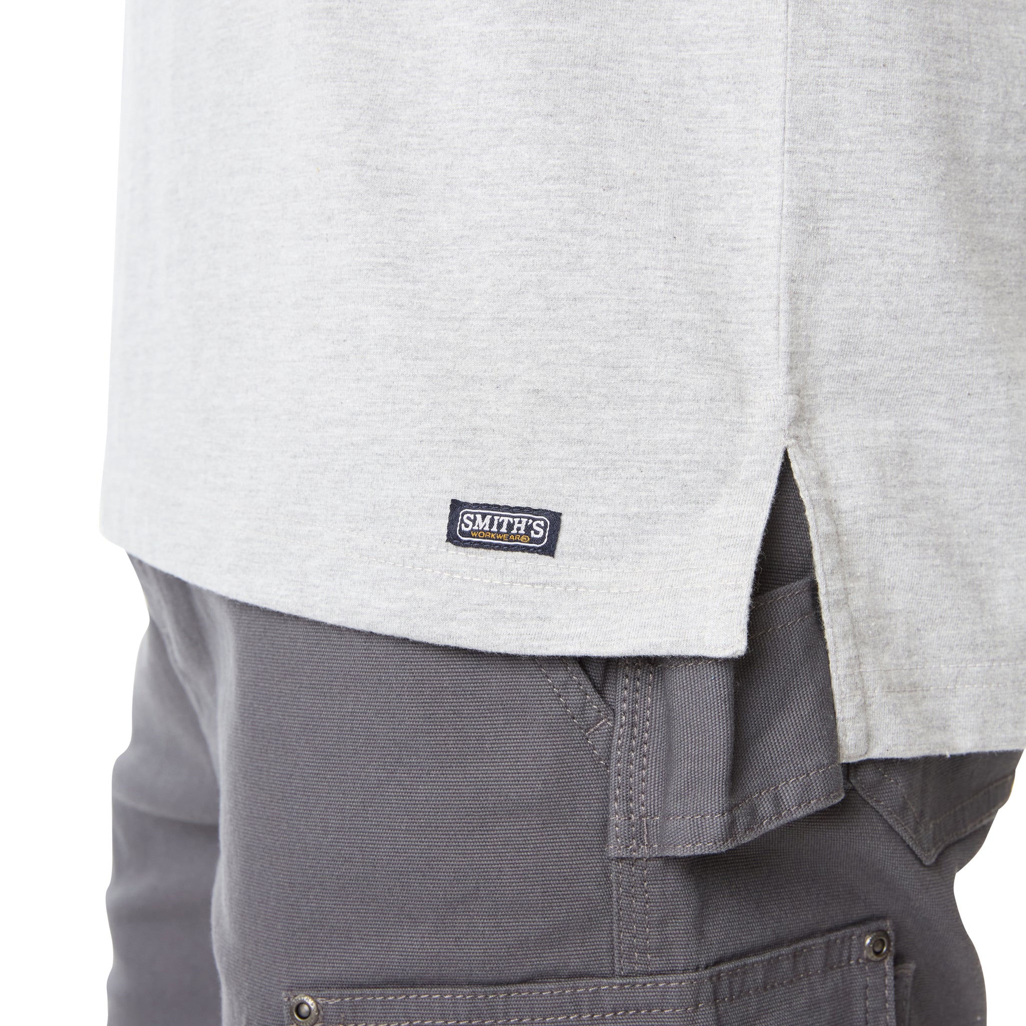 SHORT SLEEVE EXTENDED-TAIL POCKET GUSSET TEE