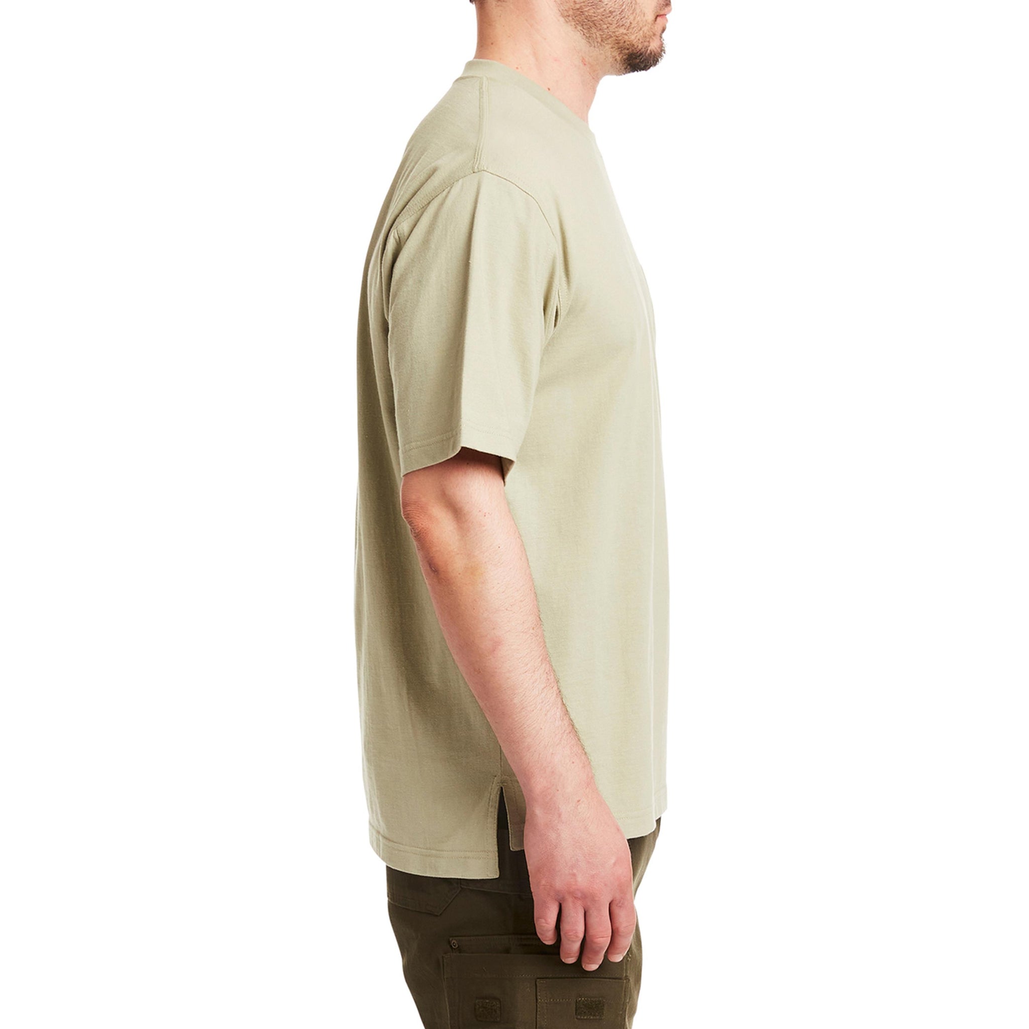 SHORT SLEEVE EXTENDED-TAIL POCKET GUSSET TEE