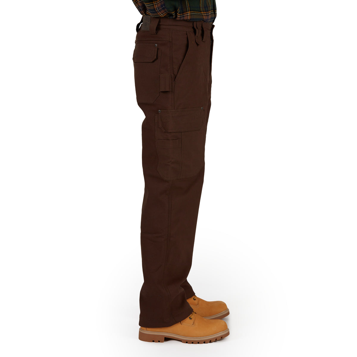 BondedFleece Lined WorkStretch Duck Canvas Gusset Utility Cargo Pant