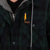 SHERPA-LINED HOODED FLANNEL SHIRT-JACKET