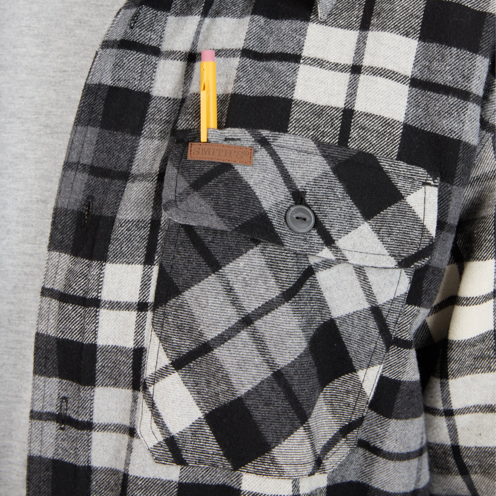 SHERPA-LINED HOODED FLANNEL SHIRT-JACKET