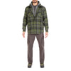 SHERPA-LINED HOODED FLANNEL SHIRT-JACKET