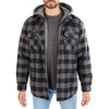 SHERPA-LINED HOODED FLANNEL SHIRT-JACKET