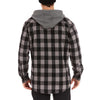 SHERPA-LINED HOODED FLANNEL SHIRT-JACKET