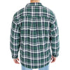 ZIP-FRONT SHERPA-LINED FLANNEL SHIRT JACKET
