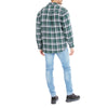 ZIP-FRONT SHERPA-LINED FLANNEL SHIRT JACKET