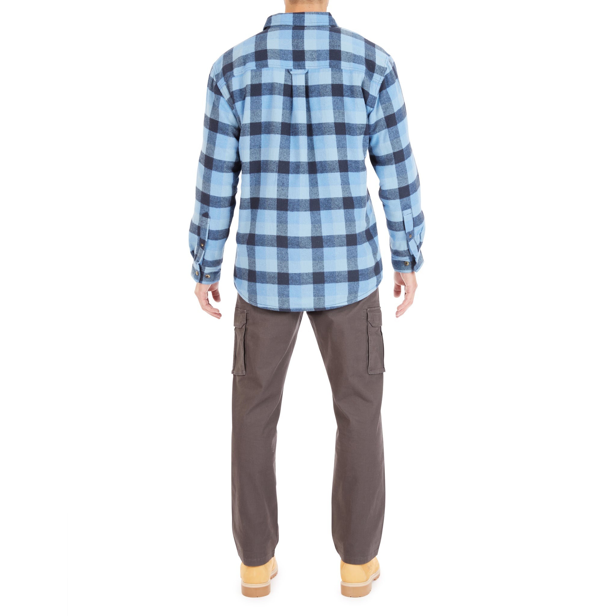 SHERPA-LINED FLANNEL SHIRT JACKET