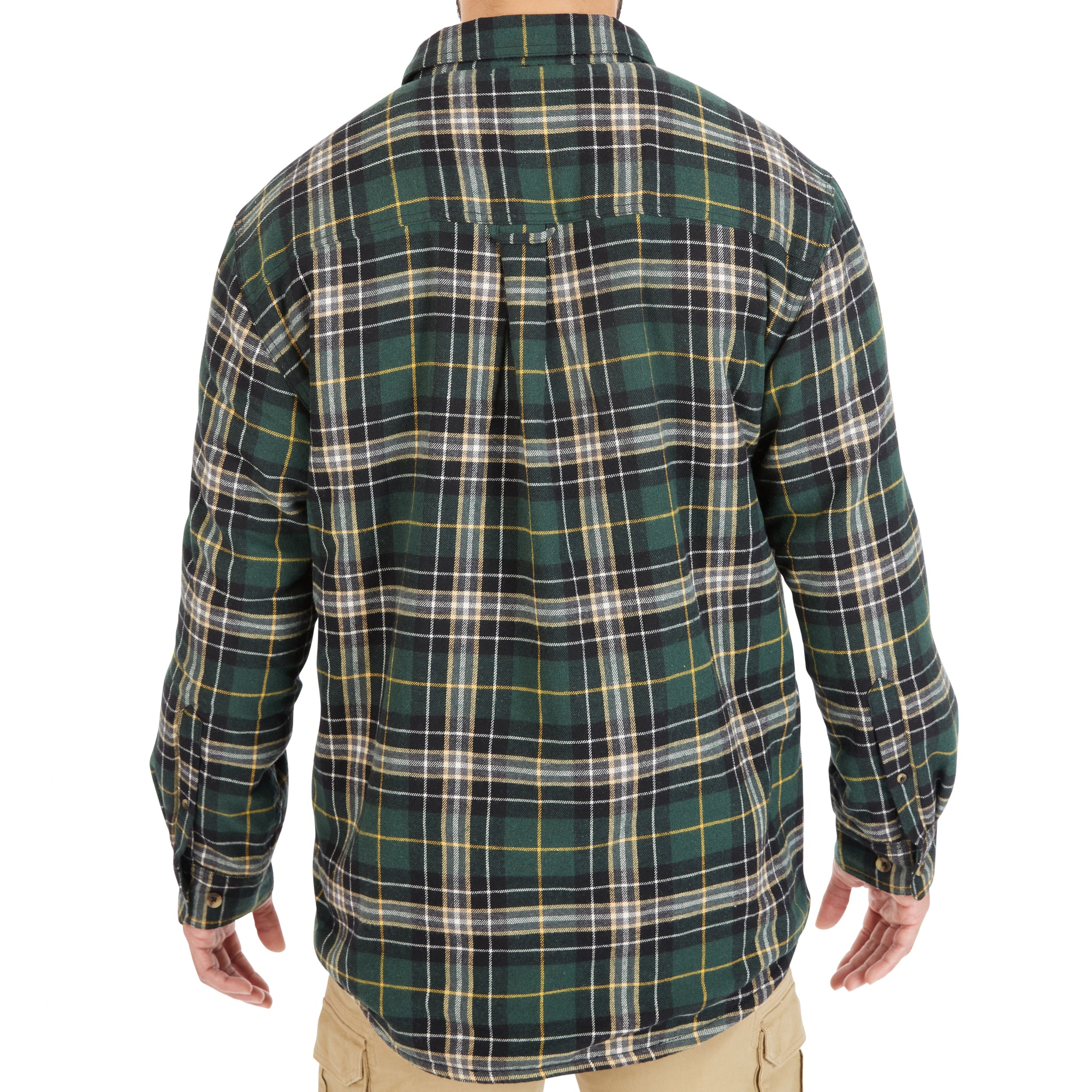 SHERPA-LINED FLANNEL SHIRT JACKET