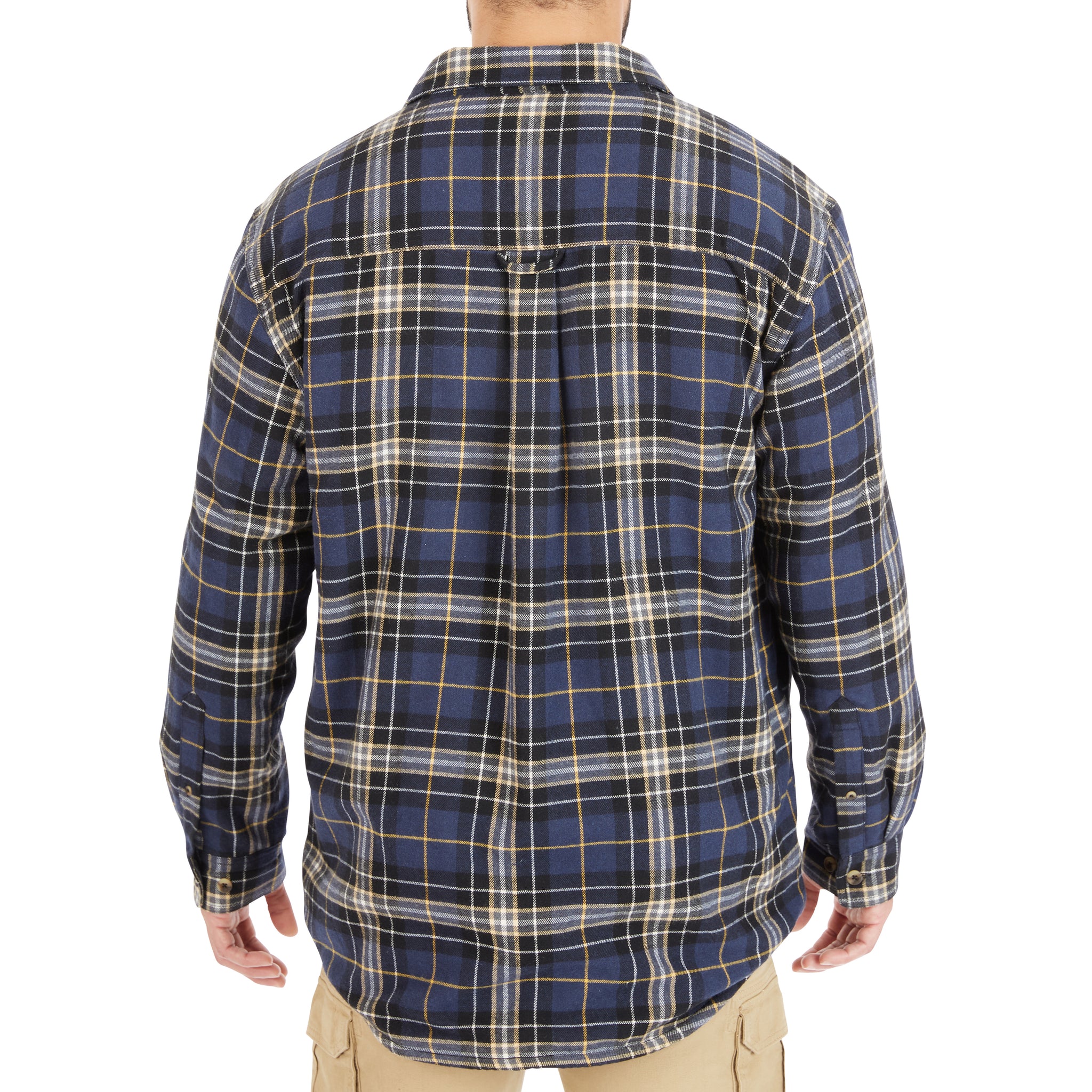 SHERPA-LINED FLANNEL SHIRT JACKET