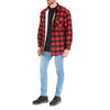 SHERPA-LINED FLANNEL SHIRT JACKET