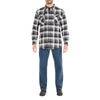 SHERPA-LINED FLANNEL SHIRT JACKET