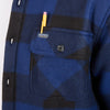 SHERPA-LINED PLAID FLEECE SHIRT JACKET