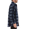 SHERPA-LINED PLAID FLEECE SHIRT JACKET