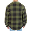 SHERPA-LINED PLAID FLEECE SHIRT JACKET