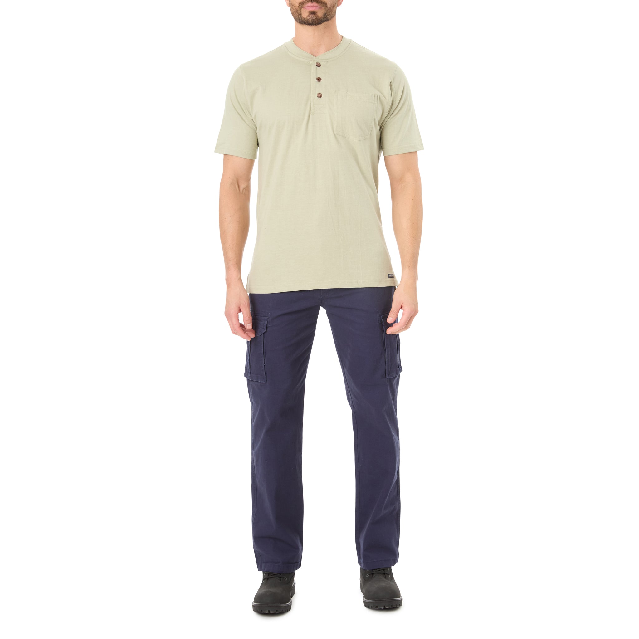 EXTENDED TAIL SHORT SLEEVE HENLEY