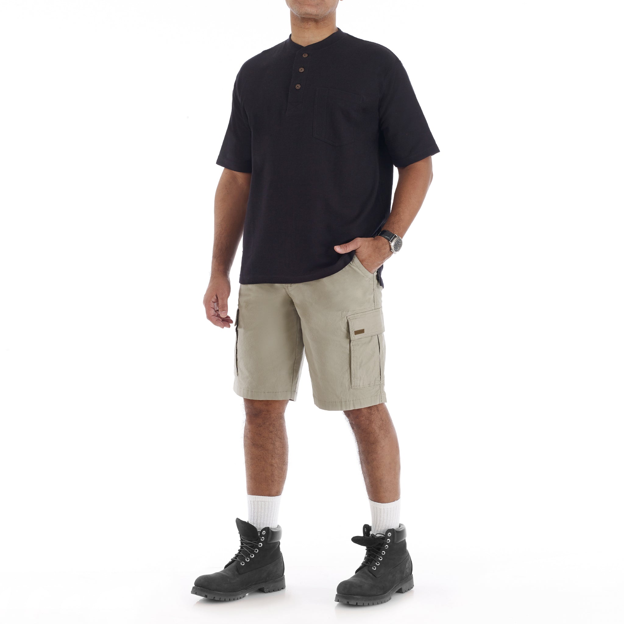 SHORT SLEEVE MINI-THERMAL HENLEY