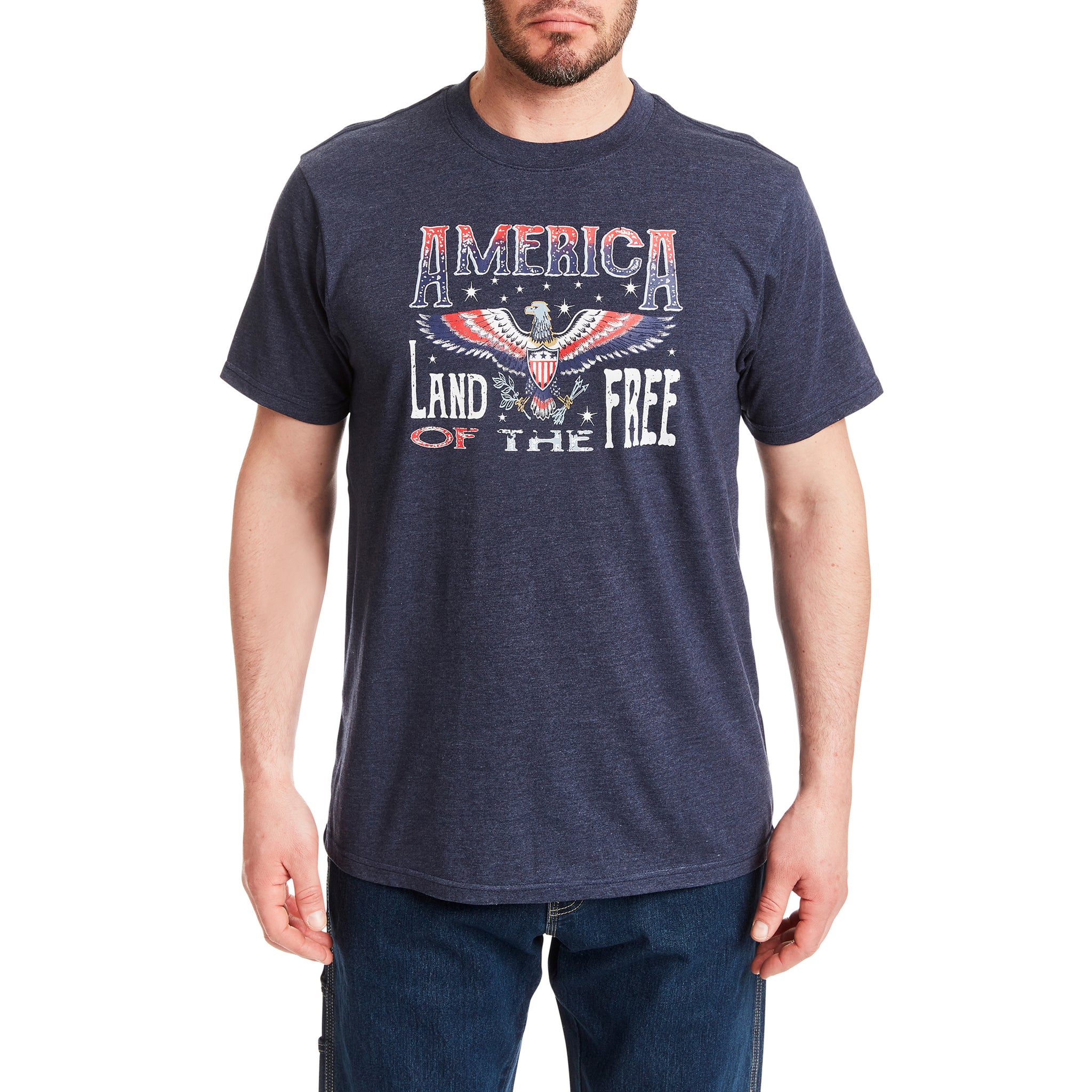 SHORT SLEEVE CREW NECK PATRIOTIC TEE-SHIRT