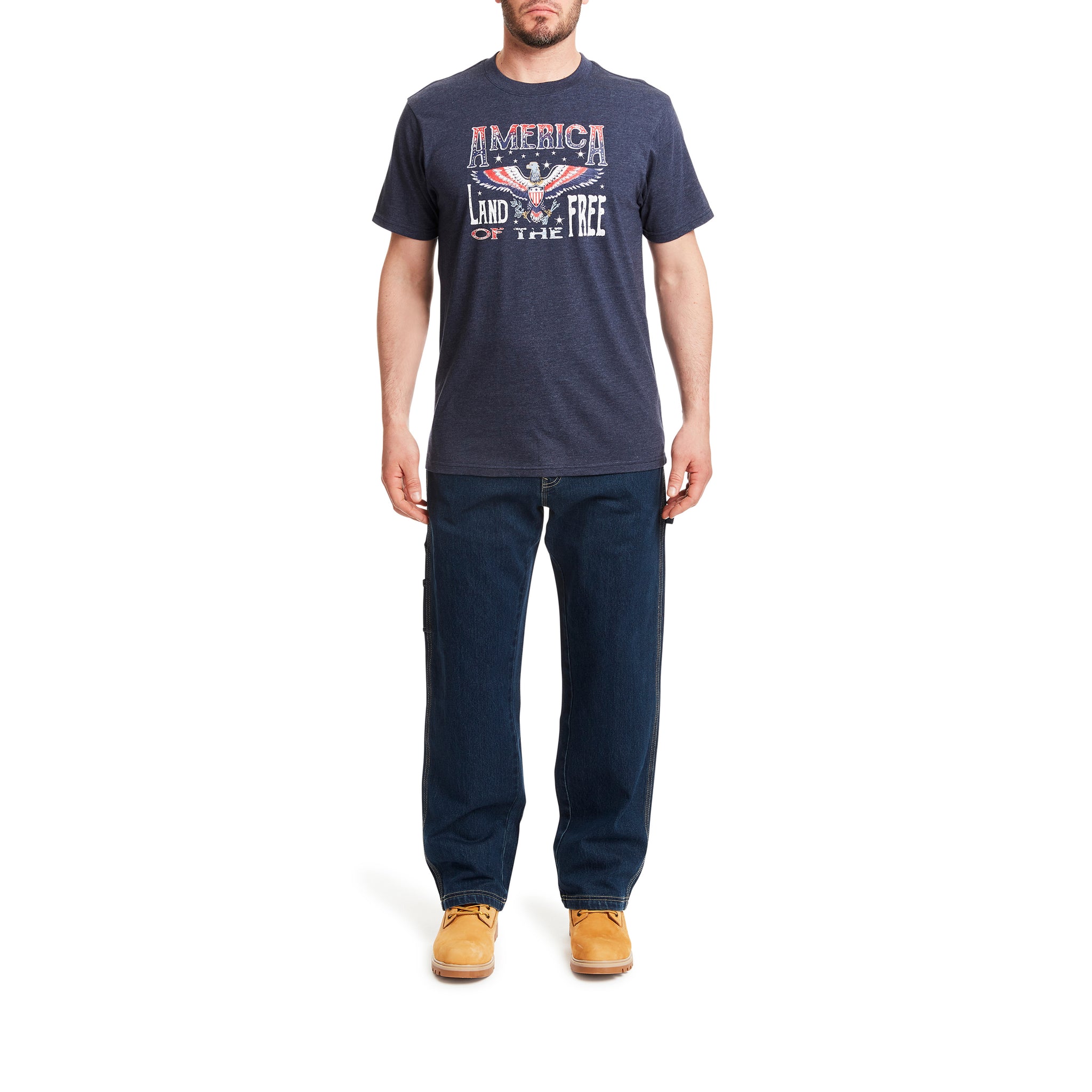 SHORT SLEEVE CREW NECK PATRIOTIC TEE-SHIRT