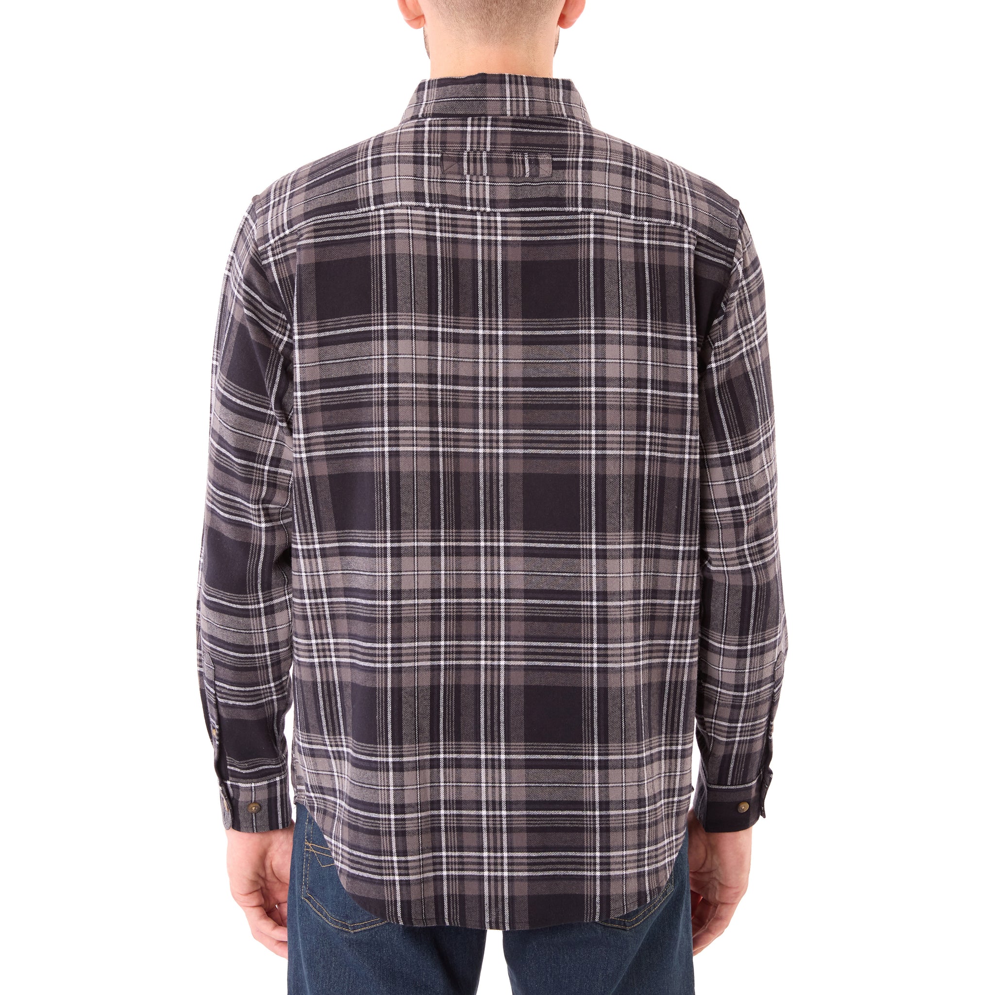 TWO-POCKET BUTTON DOWN FLANNEL SHIRT