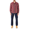 LONG SLEEVE 2-POCKET PLAID FLANNEL SHIRT WITH PEN-SLOT