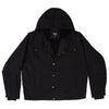 SHERPA-LINED DUCK CANVAS HOODED WORK JACKET