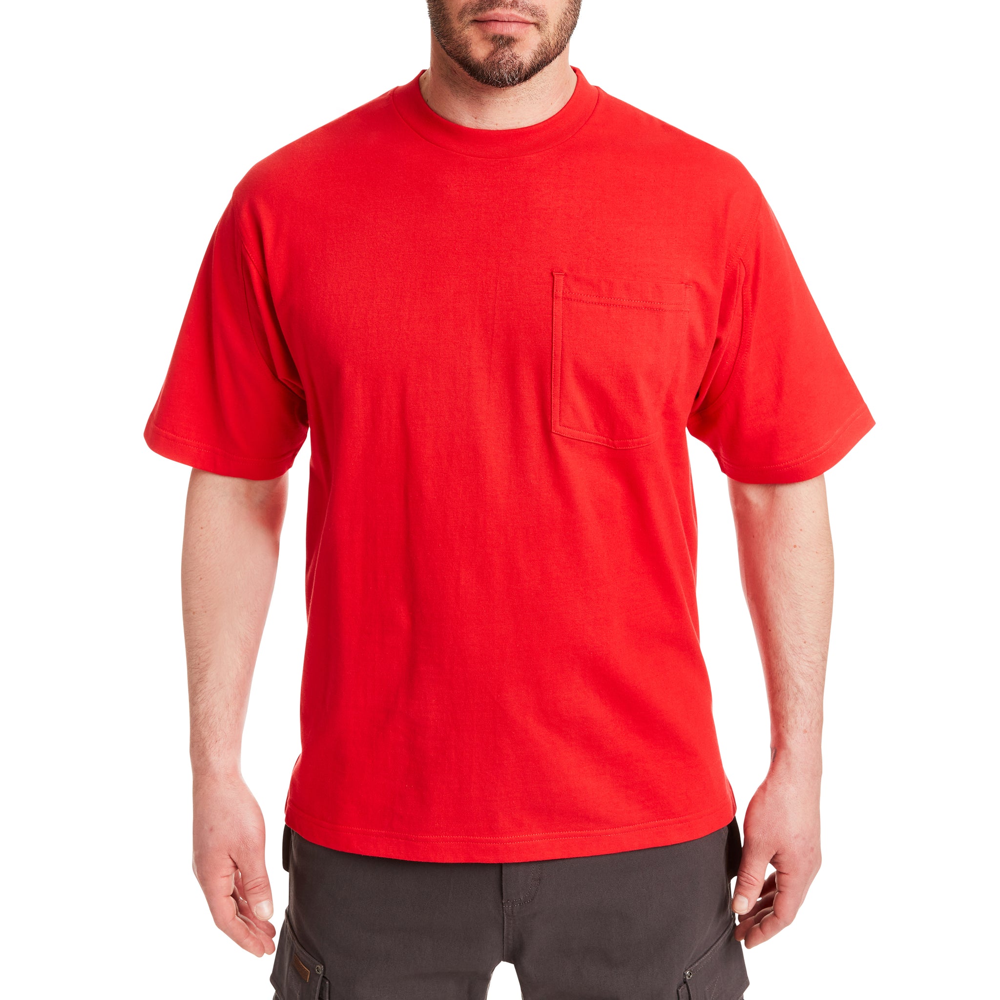 SHORT SLEEVE EXTENDED-TAIL POCKET GUSSET TEE