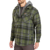 SHERPA-LINED HOODED FLANNEL SHIRT-JACKET