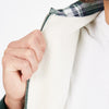 ZIP-FRONT SHERPA-LINED FLANNEL SHIRT JACKET