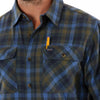 LONG SLEEVE 2-POCKET PLAID FLANNEL SHIRT WITH PEN-SLOT