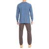 EXTENDED TAIL MINI-THERMAL KNIT HENLEY PULLOVER WITH GUSSET