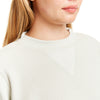 WAFFLE KNIT CREW NECK LONG SLEEVE PULLOVER