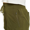 PULL-ON CUFFED SHORT WITH ZIPPERED POCKETS