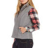 QUILTED VEST WITH BUTTER-SHERPA LINING