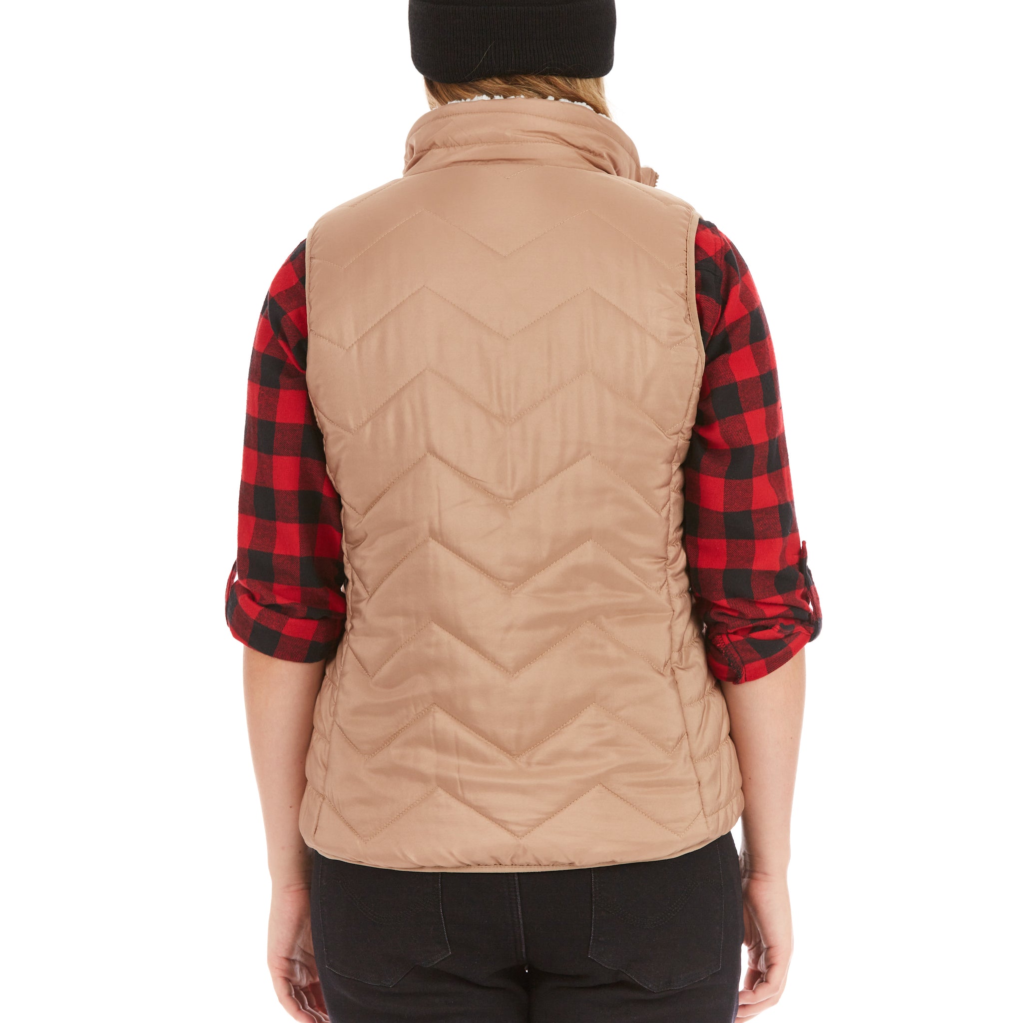 SHERPA-LINED QUILTED VEST
