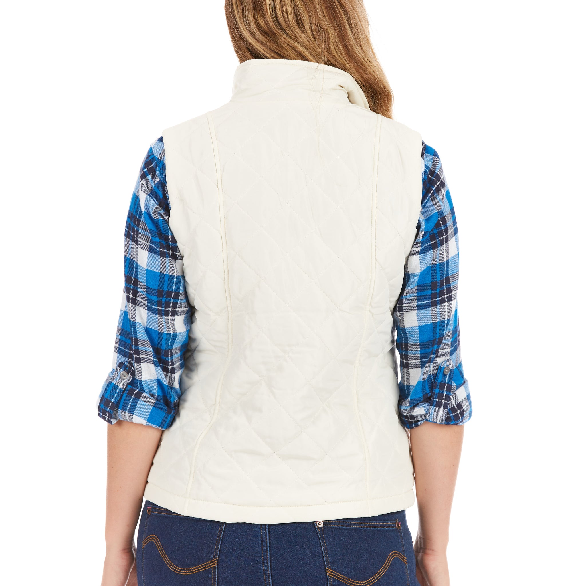 VELOUR-LINED QUILTED VEST