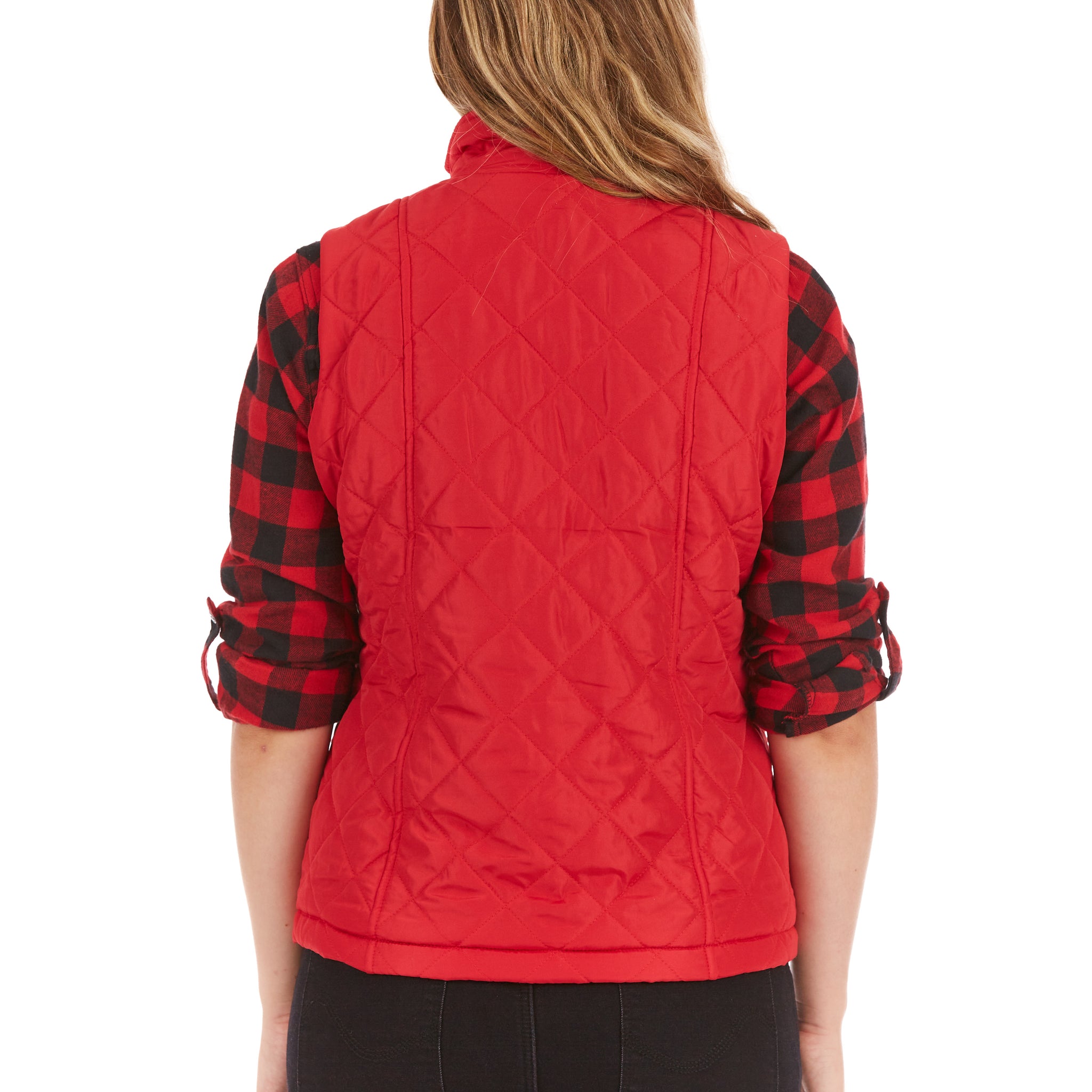 VELOUR-LINED QUILTED VEST
