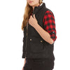 REVERSIBLE QUILTED VEST REVERSES TO BUTTER-SHERPA