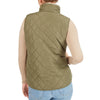 REVERSIBLE QUILTED VEST REVERSES TO BUTTER-SHERPA