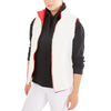 REVERSIBLE QUILTED VEST REVERSES TO BUTTER-SHERPA
